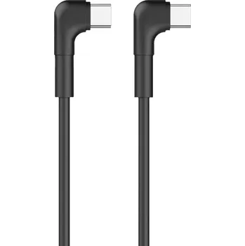 Datový kabel Maxlife MXUC-09 datový kabel USB-C / USB-C se zahnutými konektory 1m 60W black