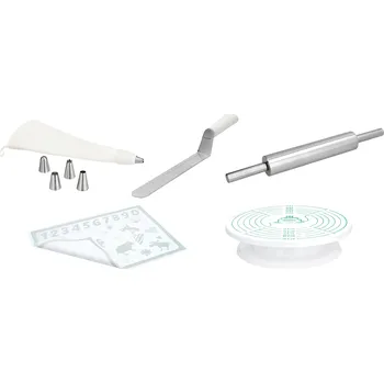 Váleček na těsto SILVERCREST® Sada sáčků na zdobení / Cukrářský nůž / Váleček na těsto