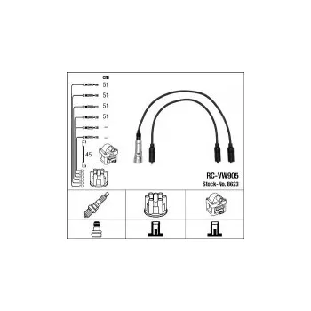 Zapalovací kabel Sada kabelů pro zapalování NGK RC-VW905 - VW