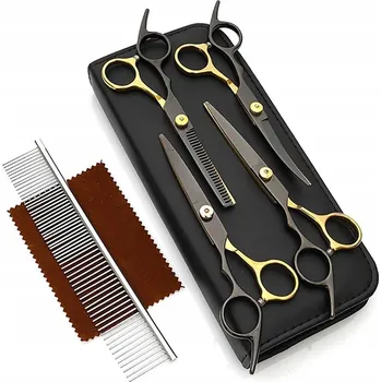 Kadeřnické nůžky NŮŽKY KADEŘNICKÉ GROOMERSKÉ SADA OSTŘÍ OSTRÉ A ODOLNÉ PROTI OPOTŘEBENÍ