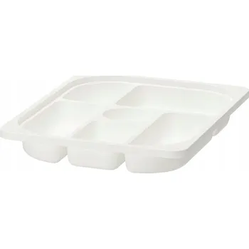 IKEA TROFAST Podnos s přihrádkami, Úložný box, Organizér 42x30x5 cm bílý