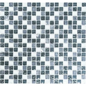 Obklad Mozaika WzorcowniaStudio 30,5 x 32,2 cm, odstíny šedé a stříbrná