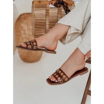 Dámské polobotky Dámské žabky STELLSAN brown FashionStreet ZY0855 36