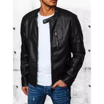 Pánská bunda Pánská kožená bunda černá FashionStreet TX4382 XL