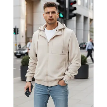 Pánská přechodná bunda s kapucí béžová FashionStreet TX5030 M