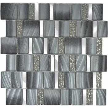 Obklad Mozaika WzorcowniaStudio 29,7 x 29,5 cm, odstíny šedé a stříbrné