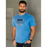 Pánské modré tričko s potiskem FashionStreet RX5408 XXL