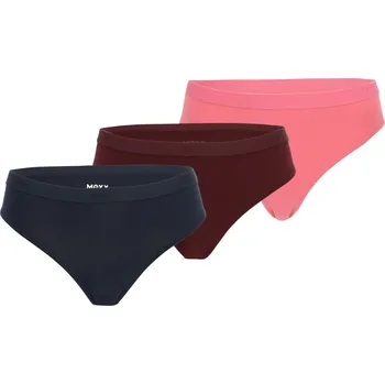 Kalhotky MEXX Dámské kalhotky, 3 ks (černá/bordó/růžová, S)