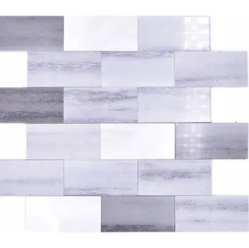 Obklad Mozaika WzorcowniaStudio 28,8 x 29,4 cm v odstínech šedé a stříbrné