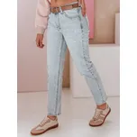 Dámské džínové kalhoty slim fit s páskem SLIMLEN modré FashionStreet UY2349 XS