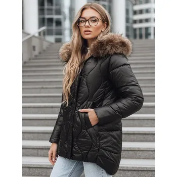 Dámská bunda Dámská zimní bunda s kožešinou černá FashionStreet TY5501 L