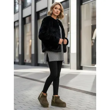 Dámské polobotky Dámské semišové zelené sněhule FashionStreet ZY1295 39