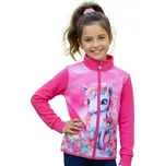 KUGO DÍVČÍ MIKINA S KONÍKEM SM3637 Velikost: 122, Barva: Růžová