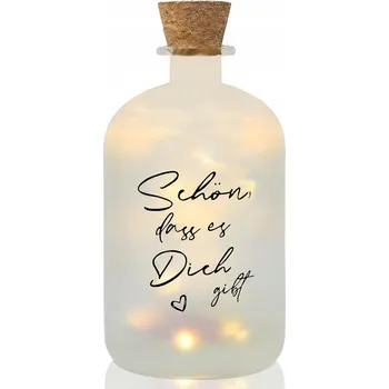 Lampička ULIKEY LED PODSVÍCENÁ LÁHEV S NĚMECKÝM NAPISEM - DEKORACE