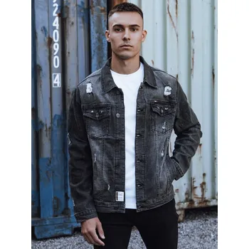 Pánská šedá džínová bunda FashionStreet TX4854 S