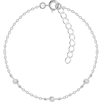 Náramek Stříbrný náramek SIMPLE se Zirkony Ag 925/1000