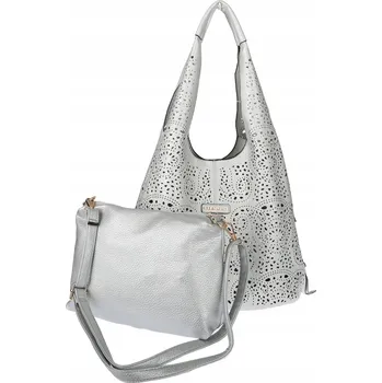 Kabelka CHARRO kabelka eko kůže stříbrná