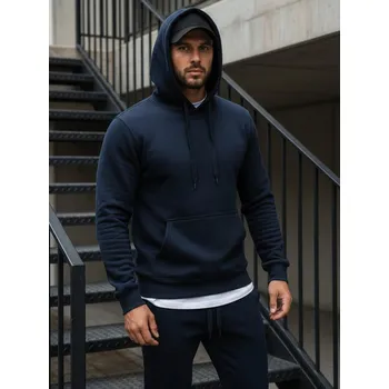 Pánská mikina Pánská mikina s kapucí tmavě modrá BX3001 XL