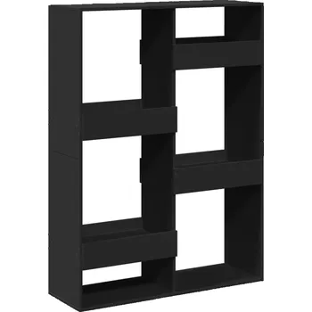 Knihovna Regál/přepážka, černý, 100x33x135 cm, dřevotříska