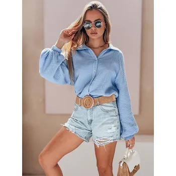 Dámské kalhoty Dámské džínové šortky s páskem FOREVER ON modré FashionStreet SY0483 XS