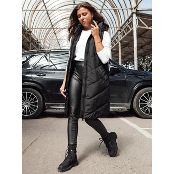 Dámská vesta Dámská dlouhá vesta LIDMAN černá FashionStreet TY4561 M
