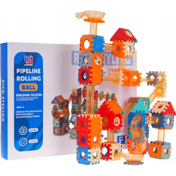 ostatní stavebnice Kuličková dráha – kostky, 246 dílků