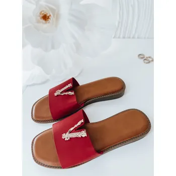 Dámské polobotky Dámské žabky SOLVINA red FashionStreet ZY0960 36