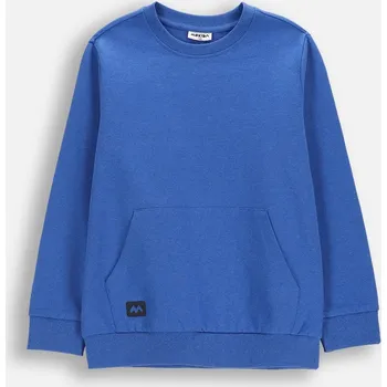 Pánská mikina Mikina Chlapecká tepláková Bez Kapuce hladká modrá 116 Mokida WM6