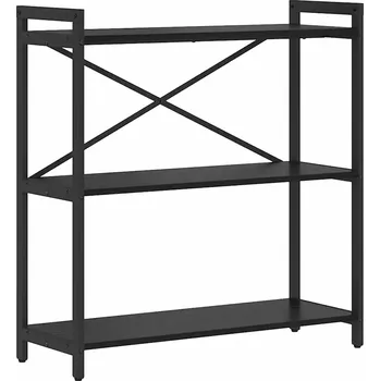 Knihovna Police dřevěná VidaXL 80 x 30 cm dub černý