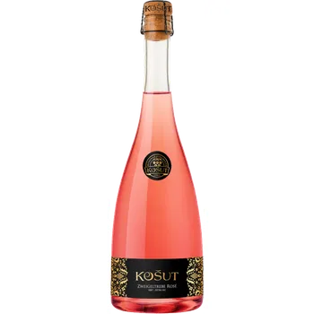 Nápoj Zweigeltrebe rosé Sekt 2021, jakostní šumivé víno, Rodinné vinařství Košut, extra dry
