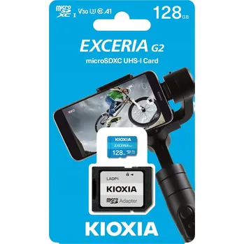 Paměťová karta MicroSD karta Kioxia 128GB Gen2 UHS-I U3 V30 + adaptér Exceria