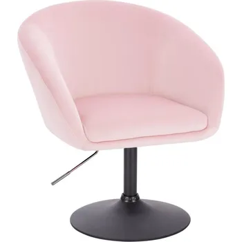 LuxuryForm DESIGN Kosmetická židle VENICE VELUR na černém talíři - růžová
