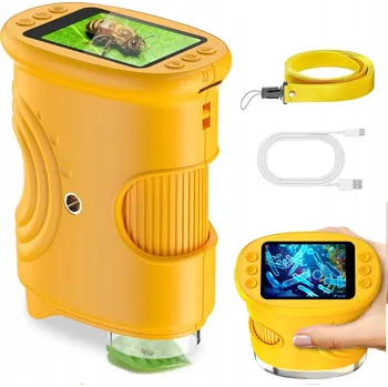 Mikroskop VZDĚLÁVACÍ SADA DIGITÁLNÍ MIKROSKOP HRAČKA LED PRO DÍTĚ SUPER DÁREK