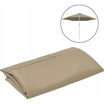 Slunečník Potah na zahradní slunečník, barva taupe (šedobéžová), 300 cm