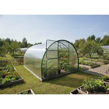 Skleník Skleník LANITPLAST DODO 300 3x4 m PC 4 mm zelený LG4352 + skleníkové těsnění 12 m + akrylátová barva na kov 0,7 kg zelená v hodnotě 1569,-