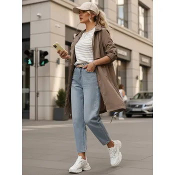 Dámská přechodná bunda parka tmavě béžová FashionStreet TY5558 L