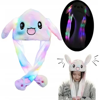Čepice ROZTOMILÁ SVÍTÍCÍ ČEPICE COSPLAY ANIME LED HÝBAJÍCÍ SE UŠI - BAREVNÁ