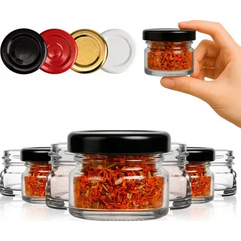 Sklenice 100x Skleněná zavařovací sklenice 30 ml na MED ZAVAŘENINY DŽEM ŠŤÁVA