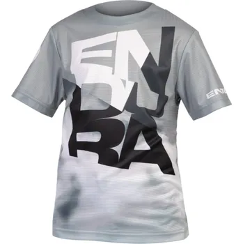 cyklistický dres Dětský dres ENDURA SingleTrack Core Tee Dreich Grey, 146-157 cm