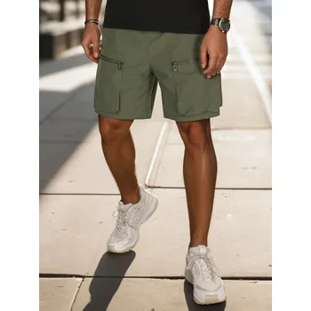 Pánské kraťasy Pánské látkové bojové šortky zelené FashionStreet SX2508 XL