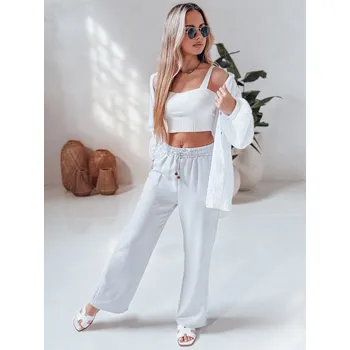 Dámské kalhoty Dámské kalhoty LINESSA white FashionStreet UY2646 XL