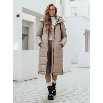 Dámská přechodná bunda ORVITA prošívaná s kapucí béžová FashionStreet TY5026 S