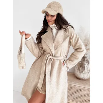 Dámský kabát NANCY dámský světle béžový kabát FashionStreet TY3884 XL/42