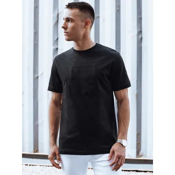 Pánské tričko Pánské černé tričko FashionStreet RX5517 S
