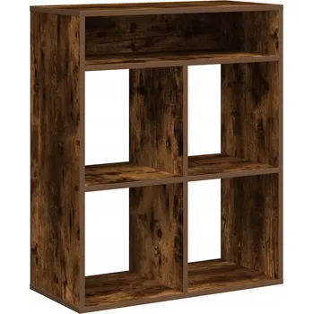 Knihovna Police z dřevotřísky VidaXL 66 x 31 cm, dub Halifax černý