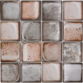 Stavební materiál Skleněná mozaika WzorcowniaStudio 29,8 x 29,8 cm, odstíny hnědé a béžové