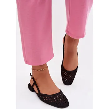 Dámské baleríny Prodyšné baleríny z eko semiše černé Farivelle 36