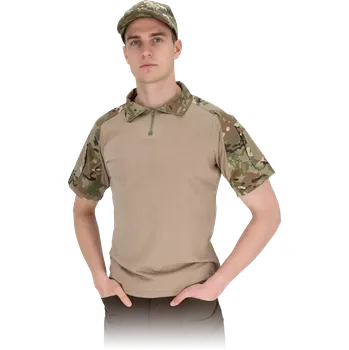Rybářské oblečení Tactical Guard CAMOSOL Polo Tričko Beige/Camo