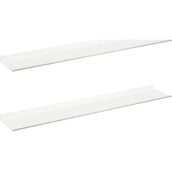 police Nástěnná polička s policí Nástěnný 2 pcs Bílá 100 x 18 x 2,5 cm