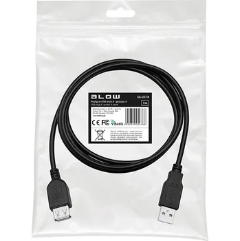 Datový kabel USB prodlužovací kabel Blow 66-037# 1 m černý